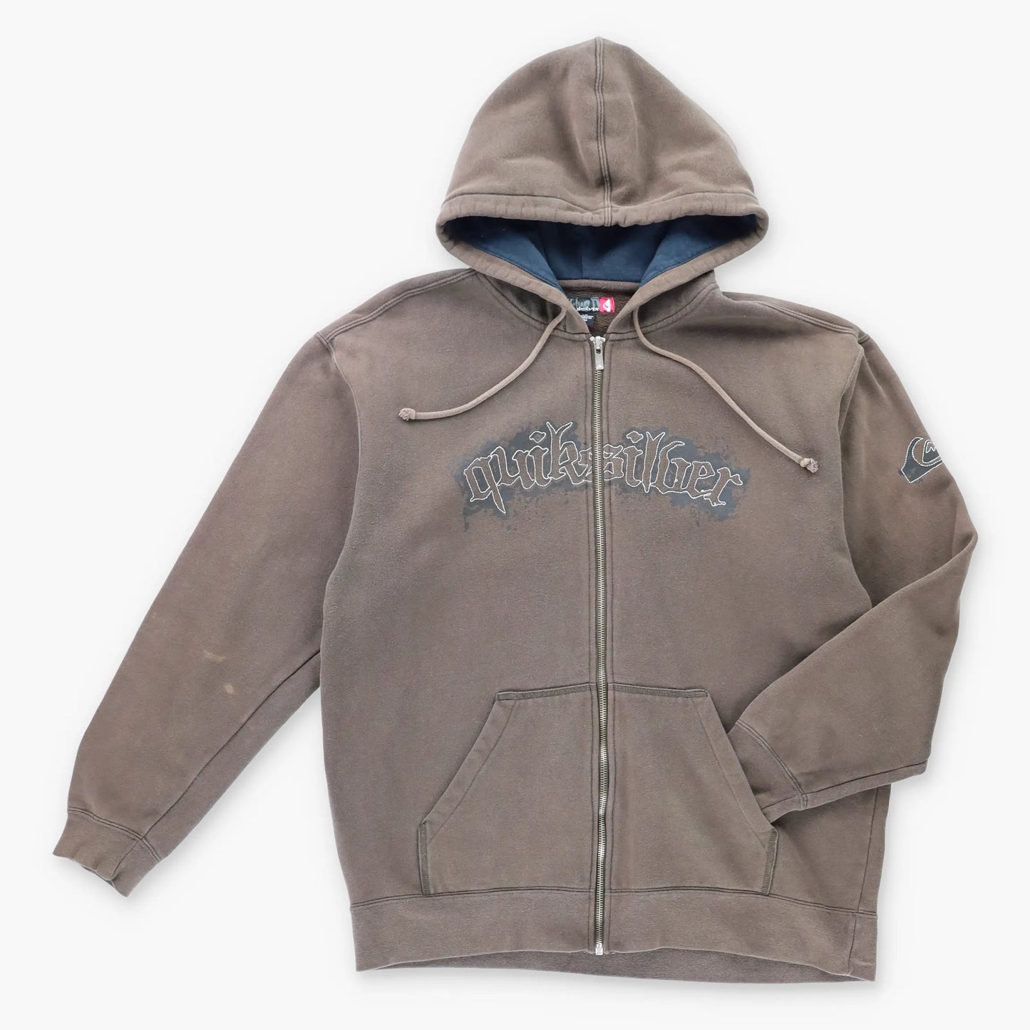 Vintage QUICKSILVER Y2K Embroidered Hooded Zip Up Sweatshirt (M-L) *Aubs Vintage Sole Melbourne