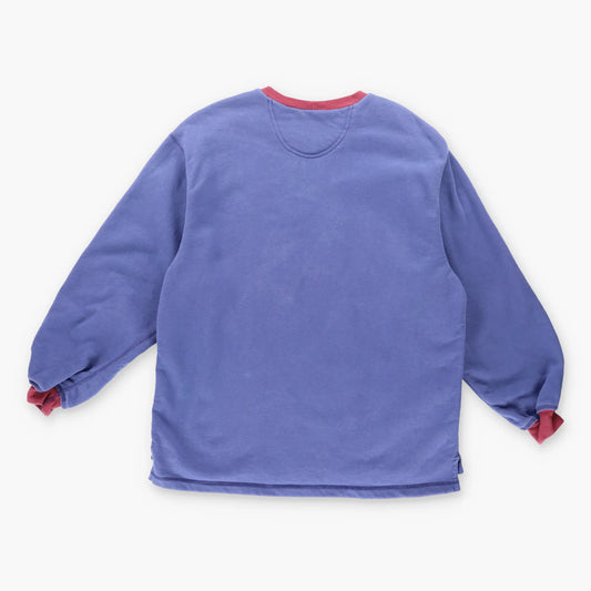 Vintage 90's NIKE Ringer Embroidered Centre Swoosh Navy & Maroon Sweatshirt (M-L)