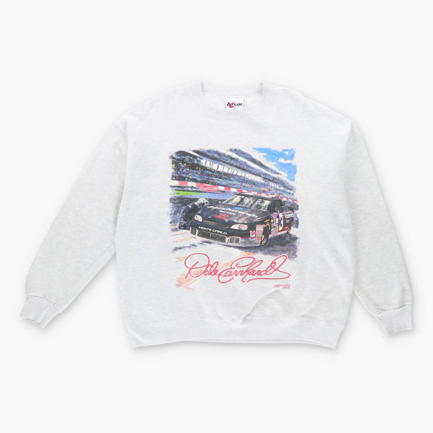 Vintage 90's DALE EARNHARDT 50/50 NASCAR USA Made Grey Sweatshirt (XL) Vintage Sole Melbourne