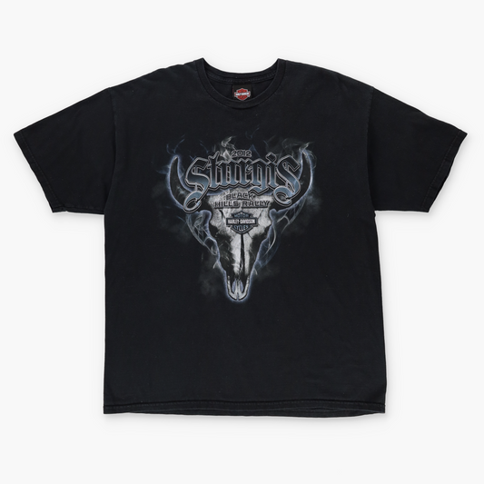 HARLEY DAVIDSON 'Sturgis' Bull Head Black Motorcycle Tee (XL-XXL)