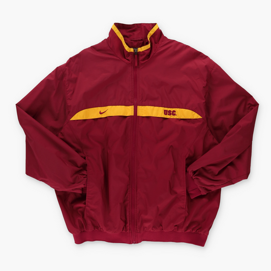 NIKE USC Embroidered Swoosh Korea Made Varsity Windbreaker Jacket (XL)