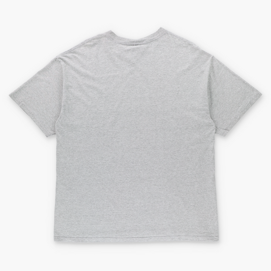 ADIDAS Silver & Heather Grey Big Logo Graphic T-Shirt (L-XL)