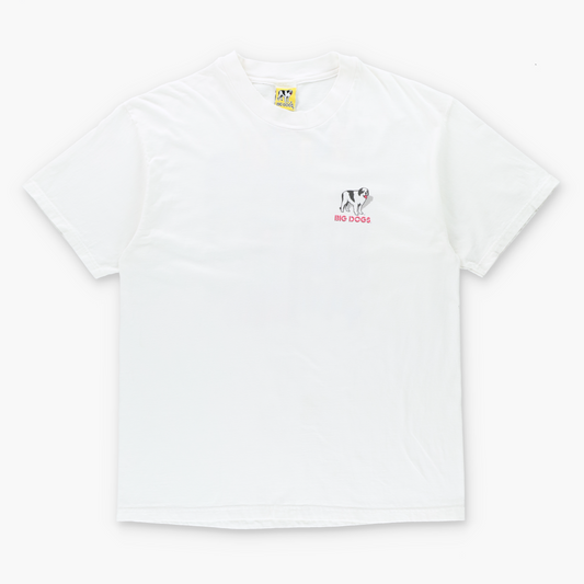 BIG DOGS Vintage 1998 "Houndson" Dog Pun Parody White T-Shirt (M)