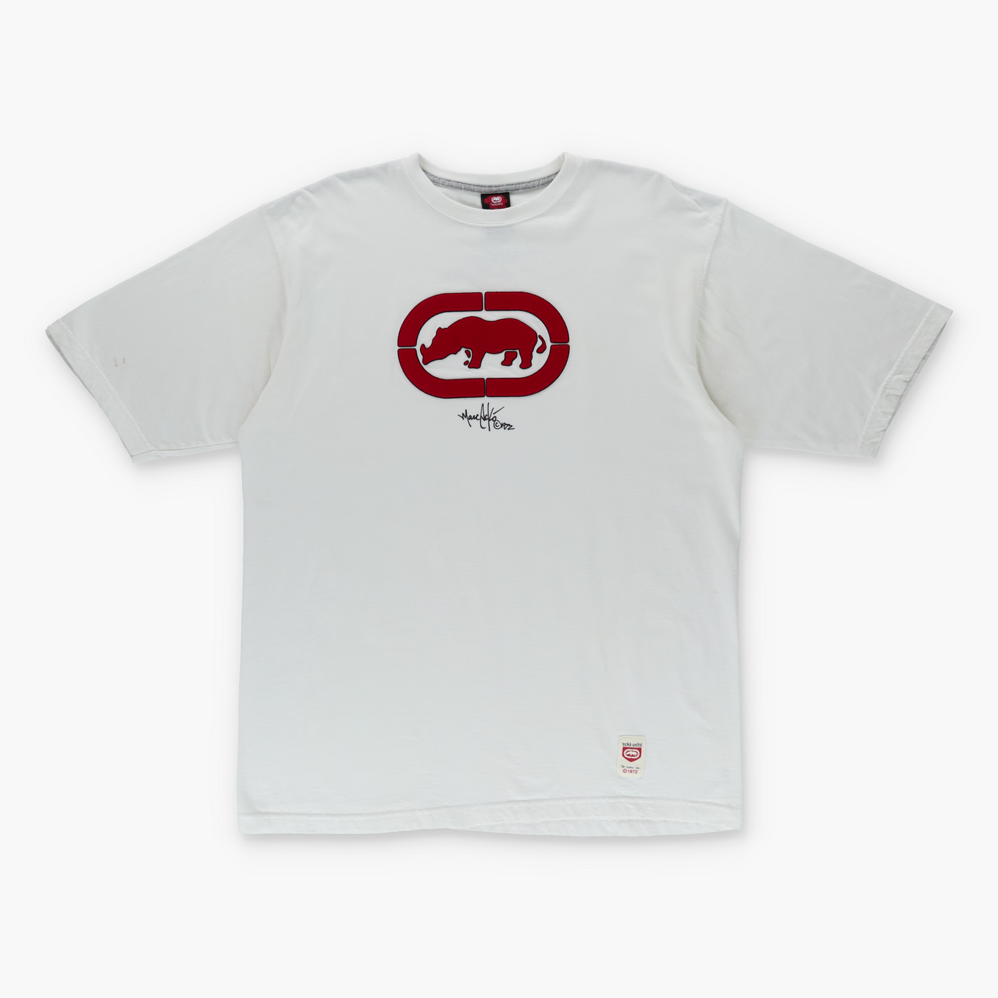 ECKO UNLTD Y2K 3D Print Logo Red & White Tee (L)