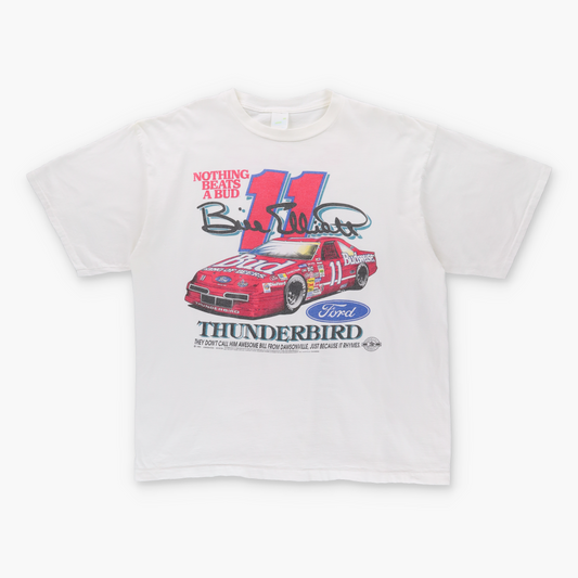 1992 BILL ELLIOT #11 Bud Light NASCAR Single Stitch White Tee (XXL)