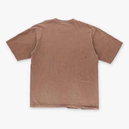 SOUTH POLE Y2K Plaid Spell Out Logo Brown T-Shirt (L-XL)