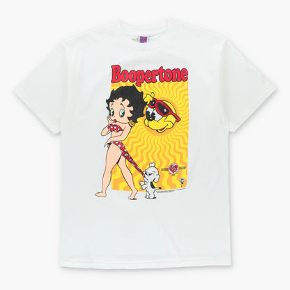 Vintage 1994 Betty Boop Calendar Collection "Boopertone" White Single Stitch Tee USA Made (L TALL)