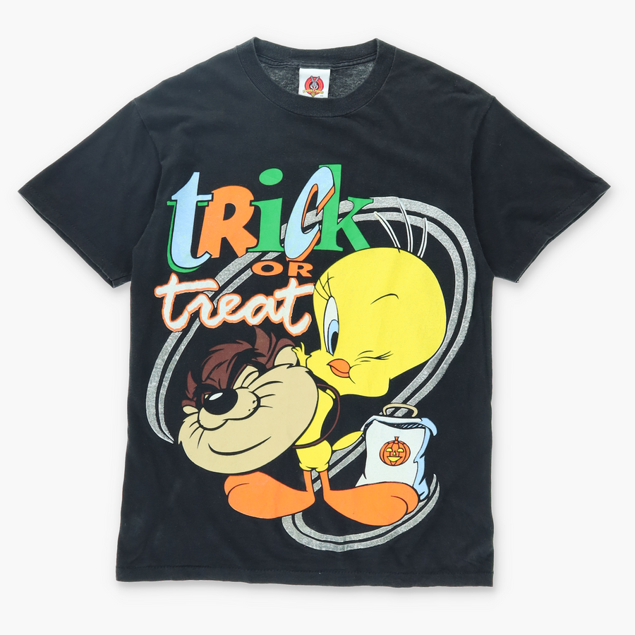 LOONEY TUNES Tweety & Taz "Trick or Treat" Halloween T-Shirt (S-M)