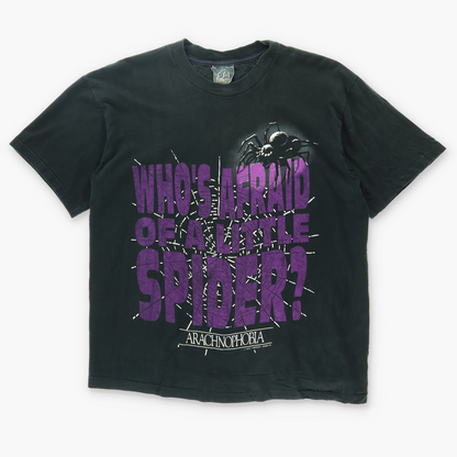 Arachnophobia 1990 Movie "Who's Afraid" Spider Promo Merch T-Shirt USA Made (M)