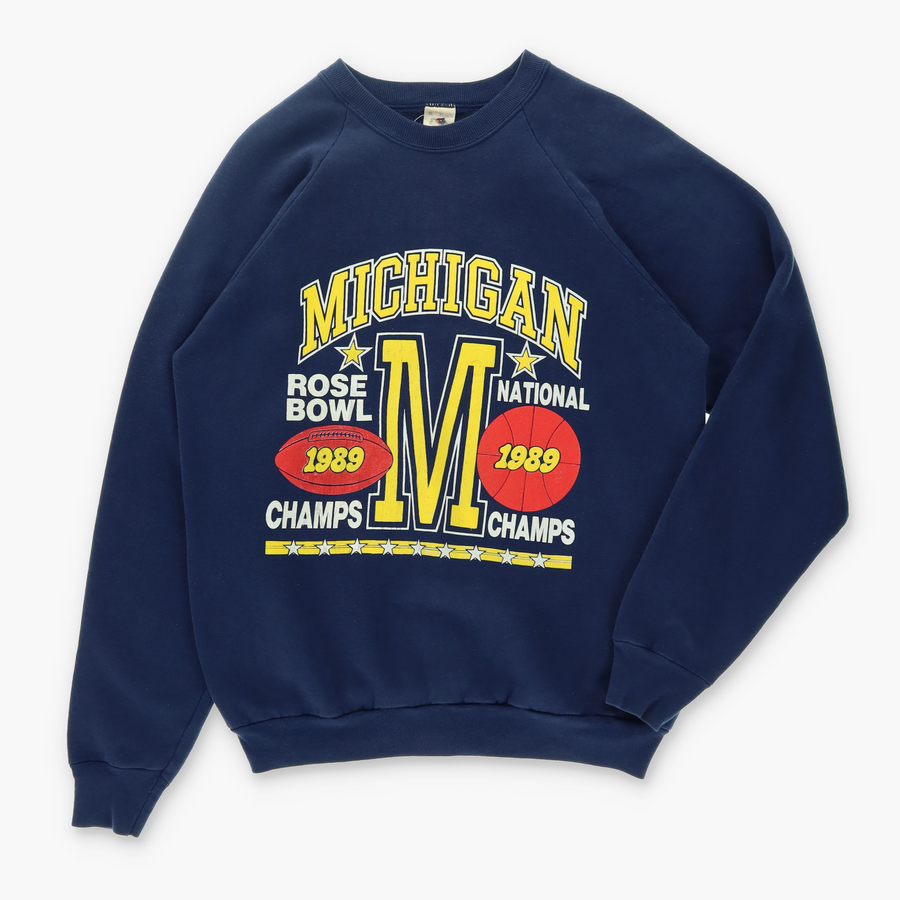 Vintage Michigan Wolverines 1989 Rose Bowl Champs Sweatshirt USA Made (M-L)