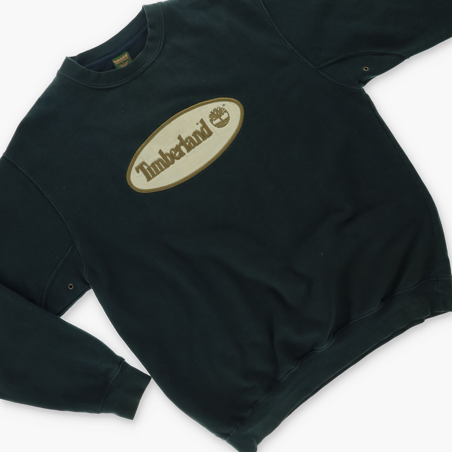 TIMBERLAND Embroidered Logo Black Sweatshirt (L)