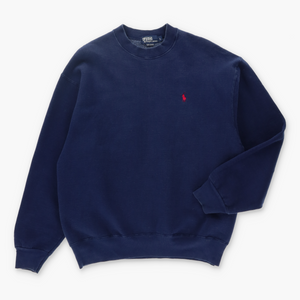 RALPH LAUREN POLO Navy Blue Classic Sweatshirt USA Made (L-XL)