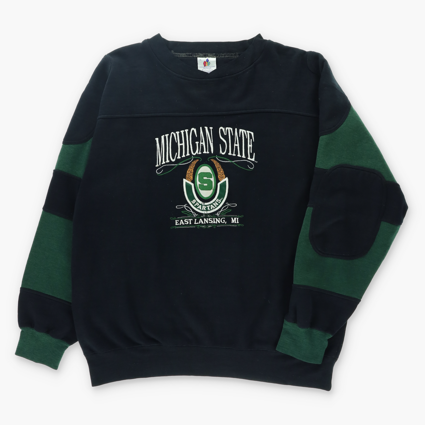 Michigan State Spartans 90s Embroidered Logo Sweatshirt (XL-XXL)