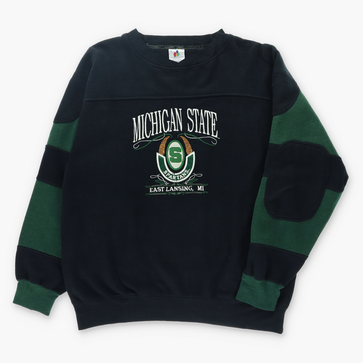 Michigan State Spartans 90s Embroidered Logo Sweatshirt (XL-XXL)