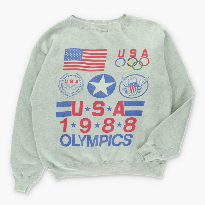Vintage Olympics 1988 Team USA Double Sided Sweatshirt (L-XL)