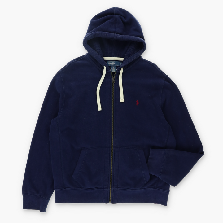 RALPH LAUREN POLO Navy Full Zip Hoodie Sweatshirt (XL)