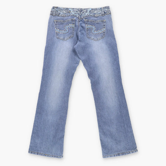Vintage REVOLT Butterfly Embellished Y2K Embroidered Jeans (11)