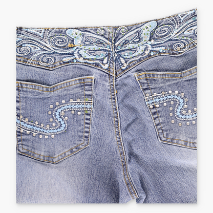 Vintage REVOLT Butterfly Embellished Y2K Embroidered Jeans (11) Vintage Sole Melbourne