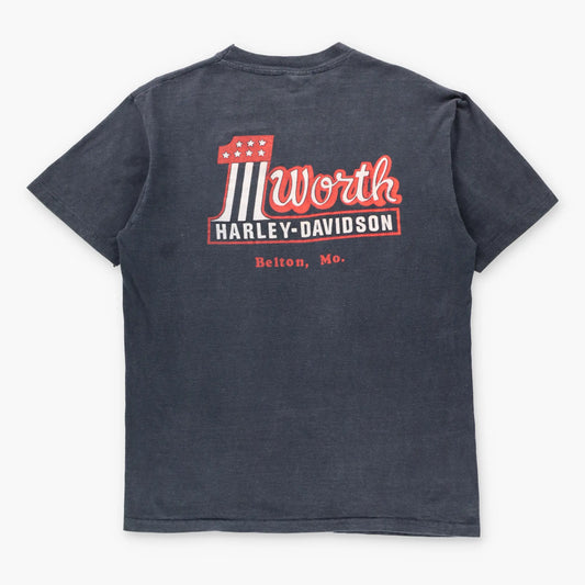 Vintage HARLEY DAVIDSON "Ride With Pride" Missouri Black Single Stitch T-Shirt USA Made (M)