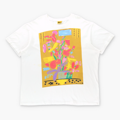 Vintage KEN DONE "Some Flowers From Japan" USA Made White T-Shirt (XXL-XXXL) Vintage Sole Melbourne