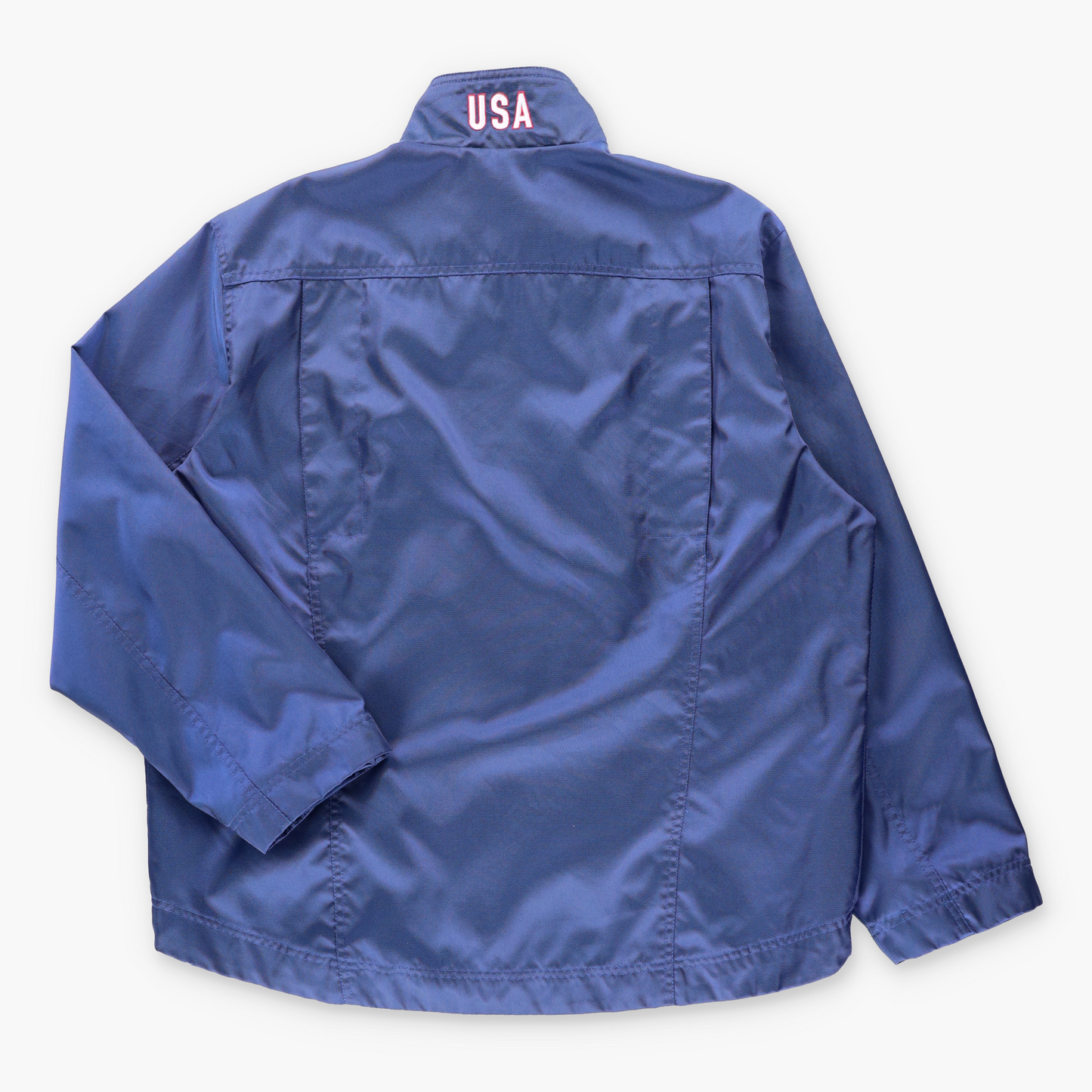 NIKE Team USA Soccer Embroidered Logo Navy Full Zip Vented Windbreaker Jacket (L) Vintage Sole Melbourne