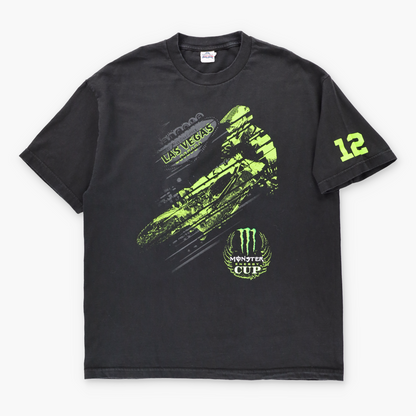 MONSTER ENERGY Las Vegas Nevada Black & Green Motocross T-Shirt (XL) Vintage Sole Melbourne