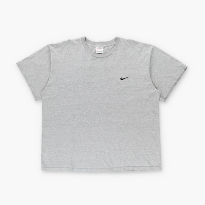 NIKE Heather Grey & Black Embroidered Logo Tee USA Made (XL-XXL)