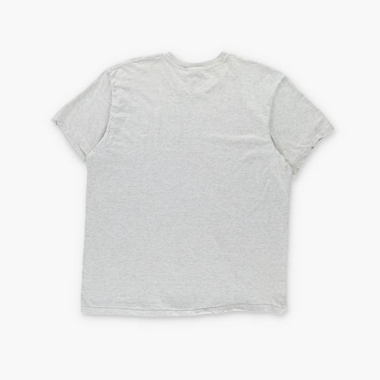 NIKE Classic Grey & White Embroidered Swoosh Logo Tee (XL-XXL)