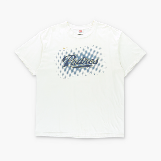 NIKE Padres Blue & White MLB Baseball Graphic T-Shirt (L-XL)