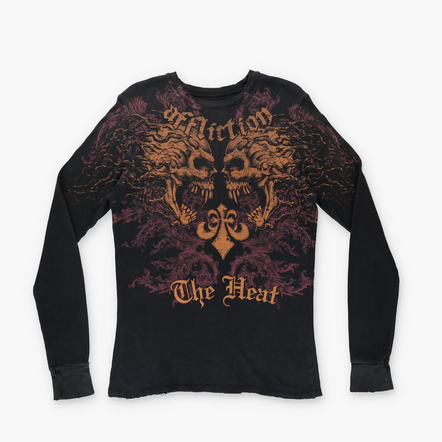 AFFLICTION Karo Parisyan MMA Distressed Y2K Thermal Long Sleeve (M)