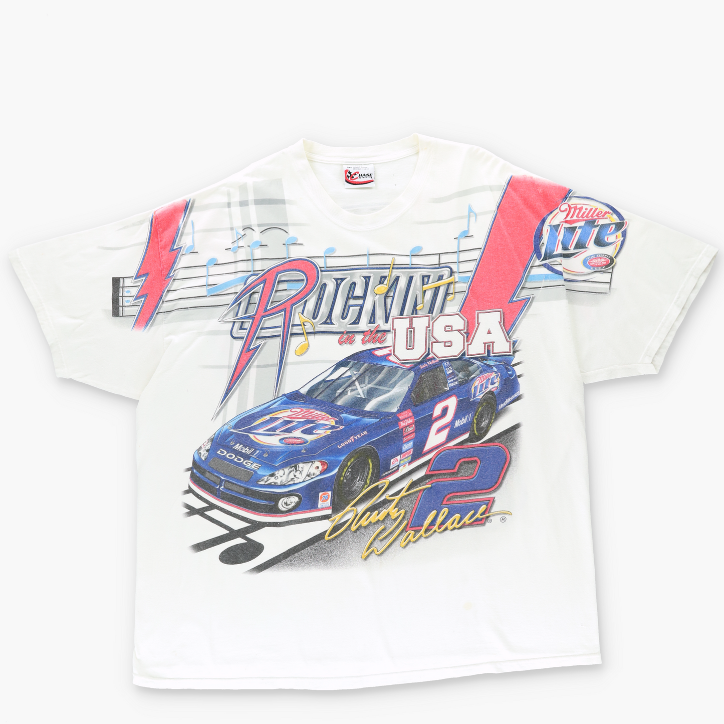 NASCAR Rusty Wallace 'Rockin in the USA' All Over Print' (XXL)