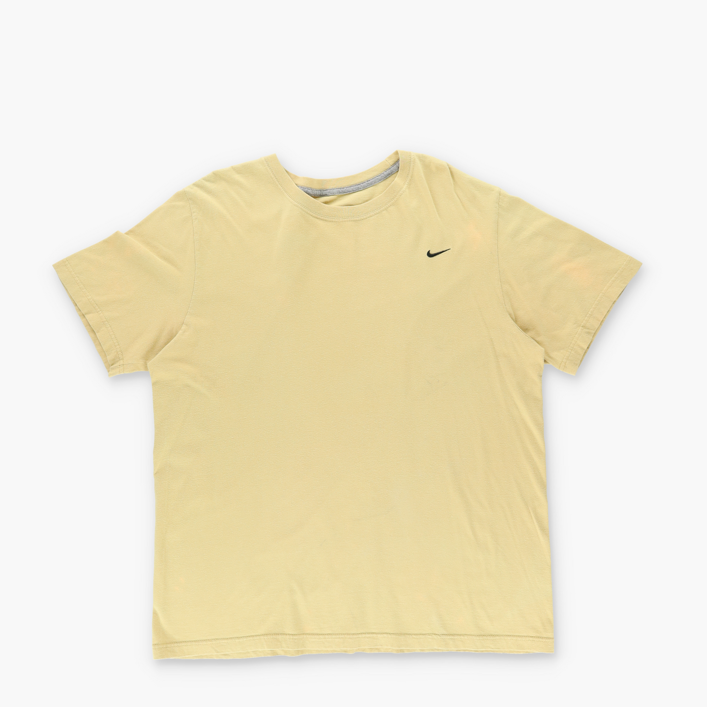 NIKE Embroidered Swoosh Mustard Yellow T-Shirt (XL)