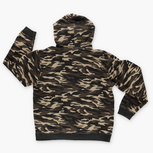 QUICKSILVER Y2K Camo Embroidered Spell Out Logo Zip Up Jacket (S)