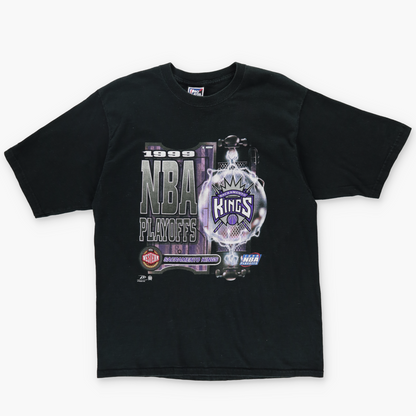 1999 SACRAMENTO KINGS NBA Play Offs Black Basketball Tee (L-XL)