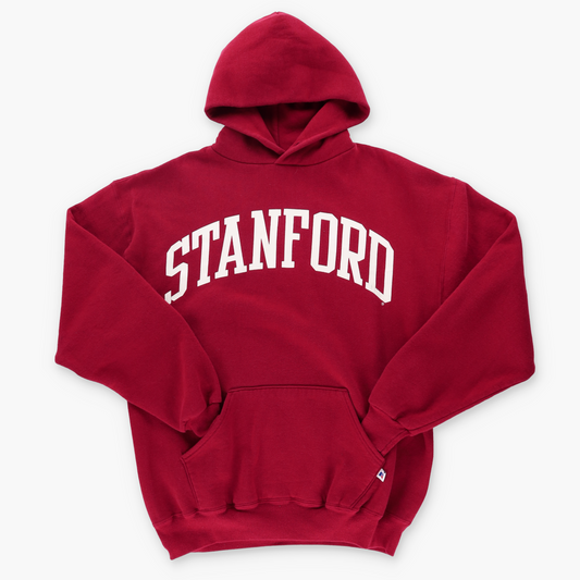STANFORD Varsity Pull Over Red & White 50/50 USA Made Sweatshirt (XL)