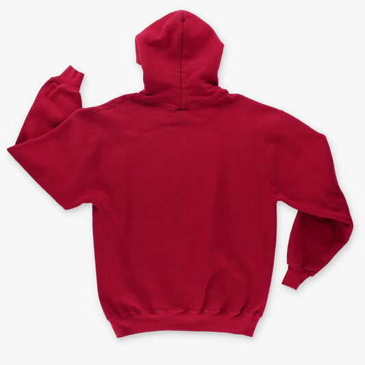 STANFORD Varsity Pull Over Red & White 50/50 USA Made Sweatshirt (XL)