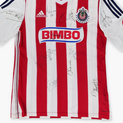 Autographed Chivas Guadalajara 2014/2015 ADIDAS Home Soccer Jersey (L) Vintage Sole Melbourne