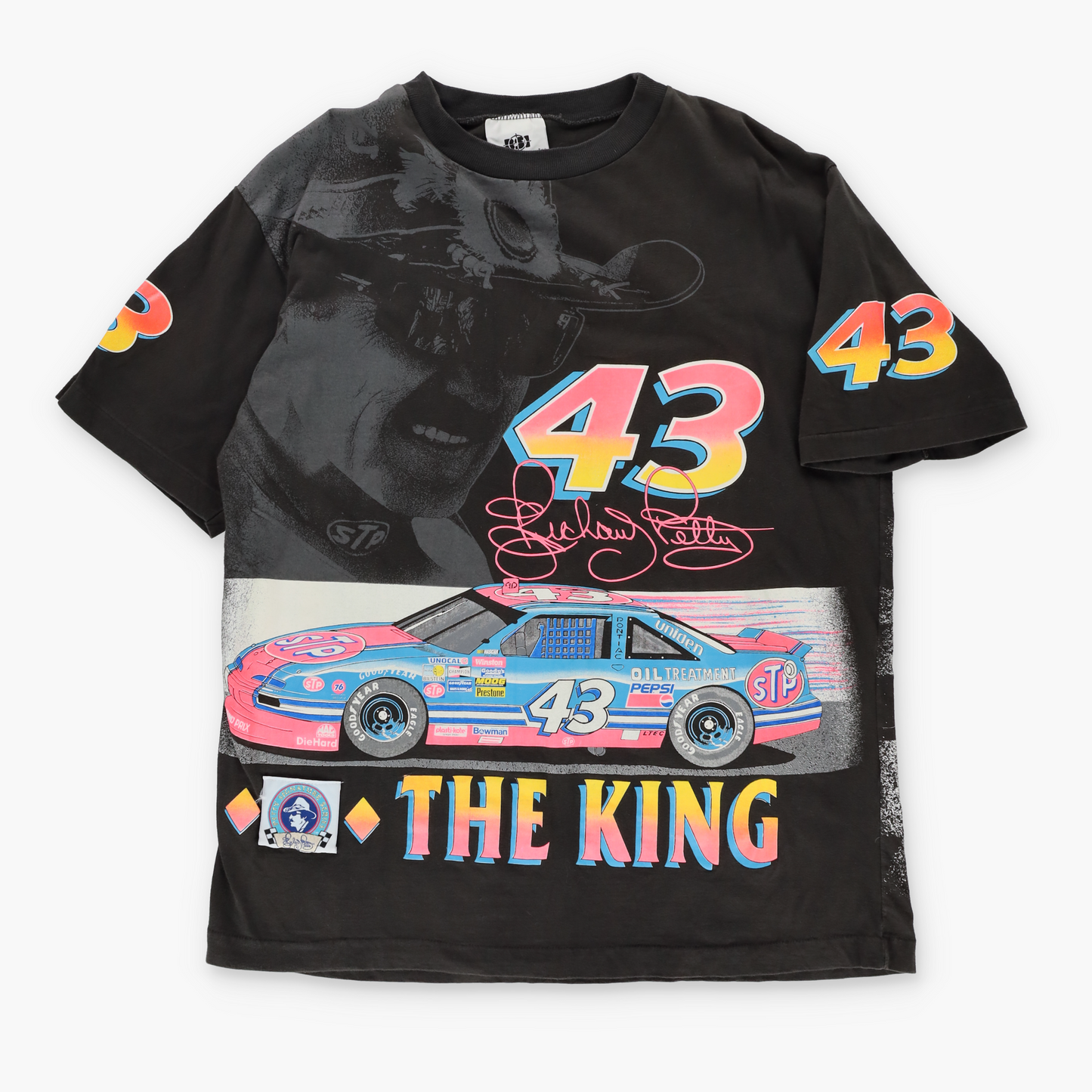 VINTAGE 1992 NASCAR Richard Petty The King Chess All Over T-Shirt (XL)