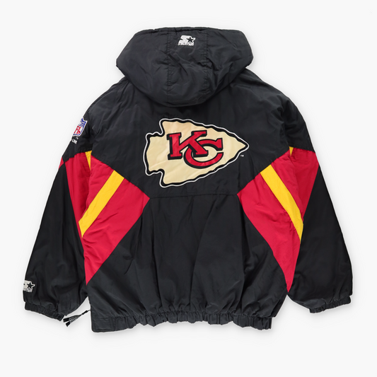 STARTER Chiefs Embroidered 1/4 Zip Panel Jacket Korean Made (XXL)