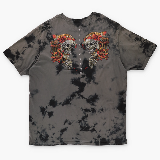 AFFLICTION Y2K Embellished Skull Lion Tie Dye Tee (3XL)