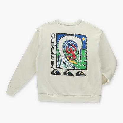 Vintage QUICKSILVER Y2K Keith Haring Art 50/50 USA RARE Sweatshirt (S)