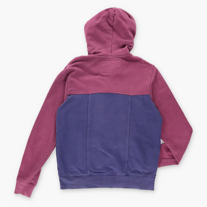 Vintage TRUE RELIGION Two Tone Maroon & Navy Zip Up Hooded Sweatshirt (M)