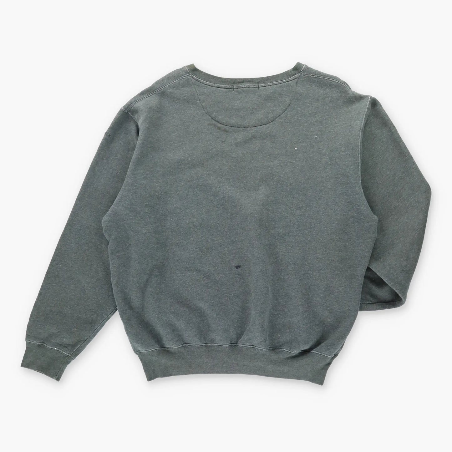 Vintage POLO RALPH LAUREN 90's Embroidered Pony Grey & Green Sweatshirt (M)