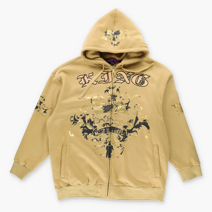 Vintage ATTI Y2K 'Crown The King' Gold Printed Embroidered Sweatshirt (4XL)