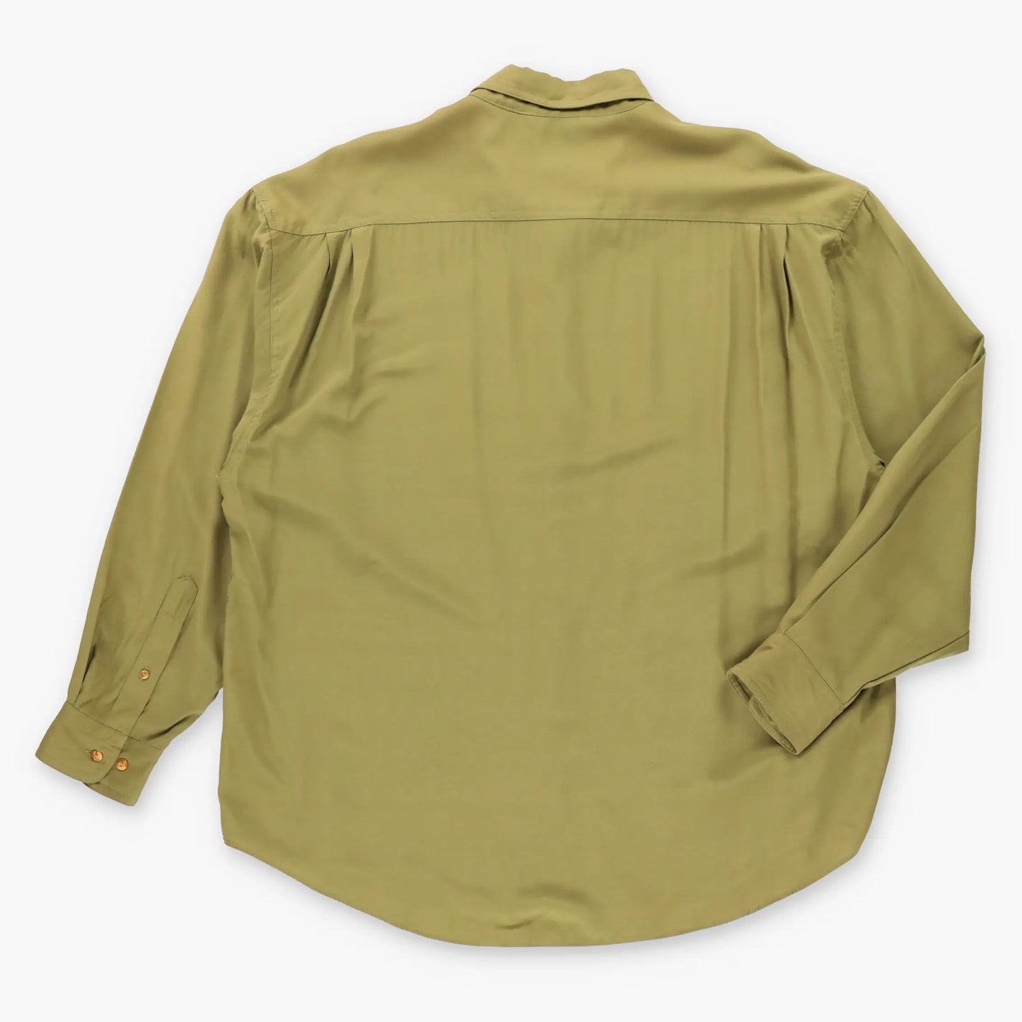 Vintage BUGATCHI UOMO x MICHAEL JORDAN Embroidered Olive Green Button Up Long Sleeve Shirt (XL)