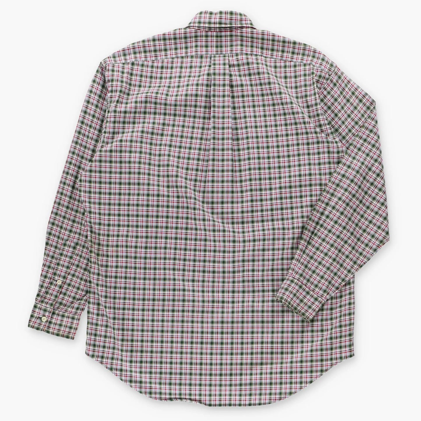 Vintage 90s RALPH LAUREN 'Blake' Embroidered Pony Logo Red & Green Plaid Button Down Long Sleeve Shirt (L)