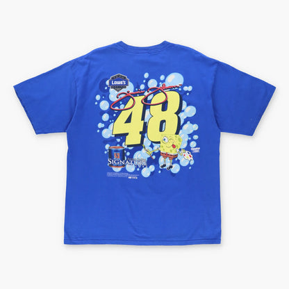 Vintage SPONGEBOB NASCAR Jimmie Johnson #48 Lowe's Racing Blue Tee (XL) - Vintage Sole Melbourne