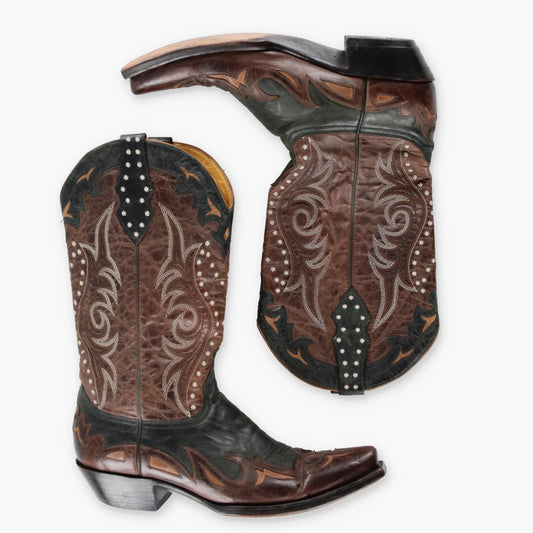 OLD GRINGO 'Vencida' Embroidered Brown Leather Western Boots (11D) - Vintage Sole Melbourne