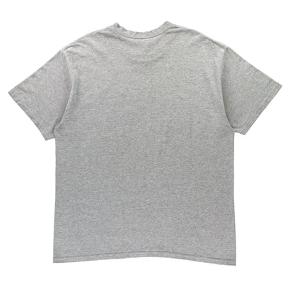 NIKE Embroidered Swoosh Logo Casual Heather Grey Tee (XL-XXL) - Vintage Sole Melbourne