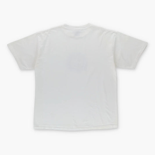 Vintage NIKE Large Central Blue Swoosh Logo T-Shirt (XL)